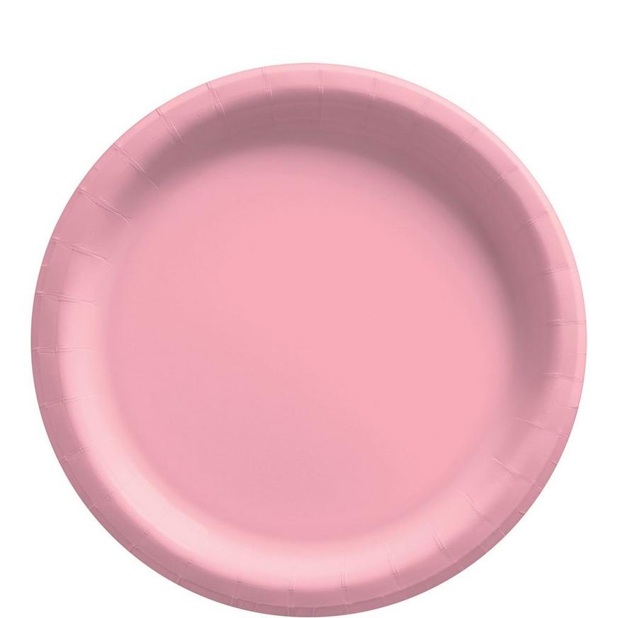 Pink Extra Sturdy Paper Lunch Plates, 8.5in, 20ct